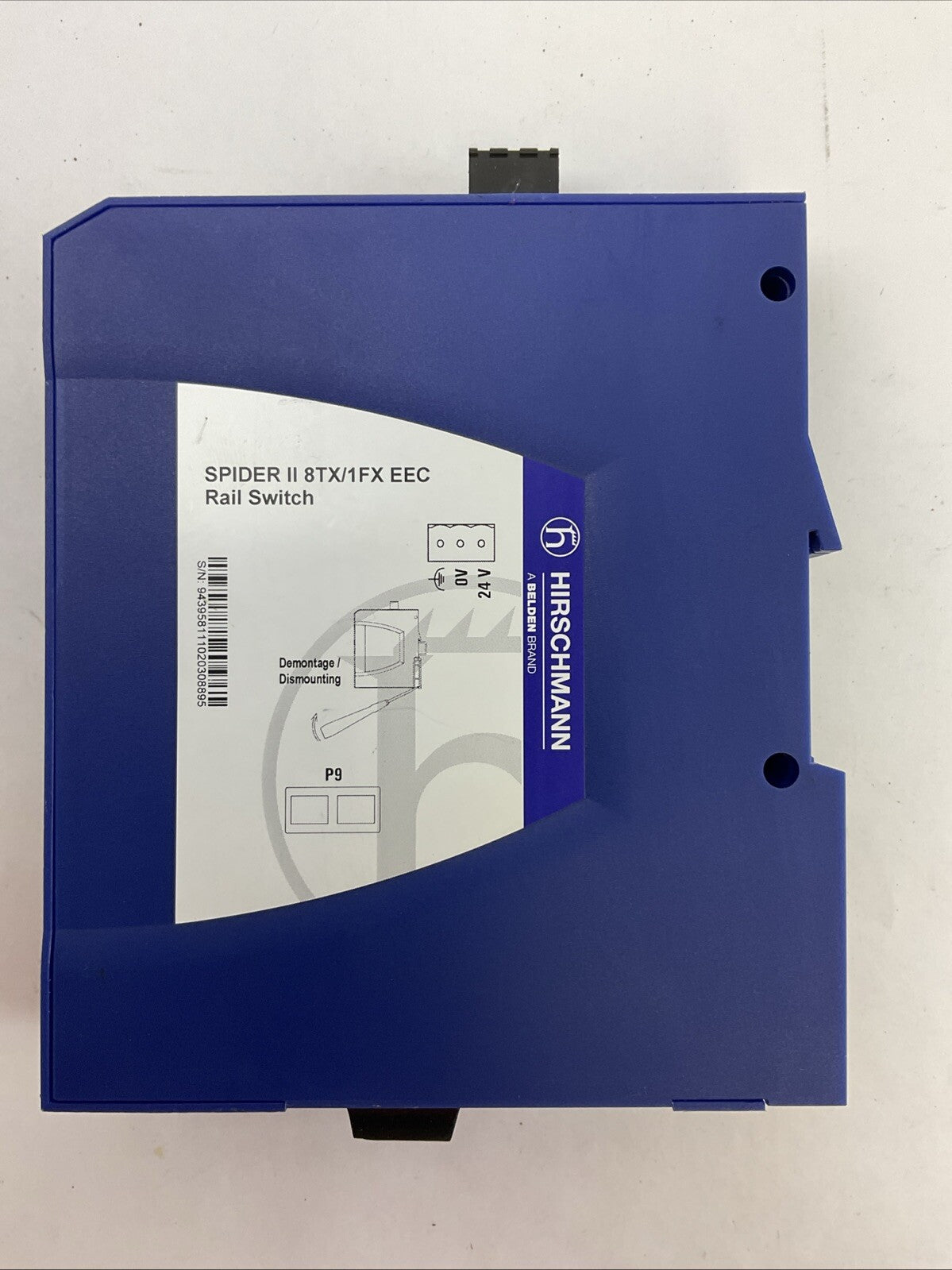 HIRSCHMANN SPIDER II 8TX/1FX EEC RAIL SWITCH 24VDC 8 PORT ETHERNET SWITCH