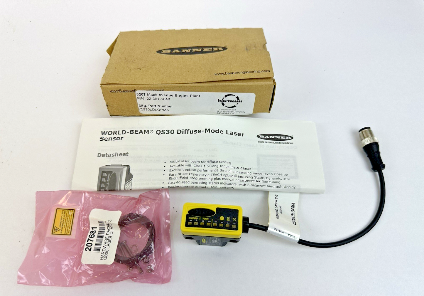 BANNER QS30LDLQPMA HIGH PERFORMANCE LONG RANGE LASER SENSOR 30VDC