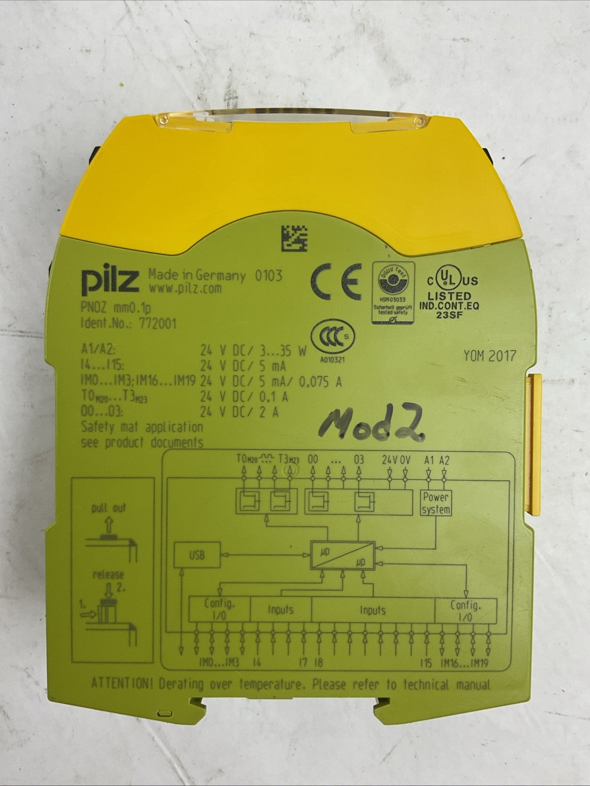 PILZ PNOZ mm0.1P EXPANSION MODULE 24VDC