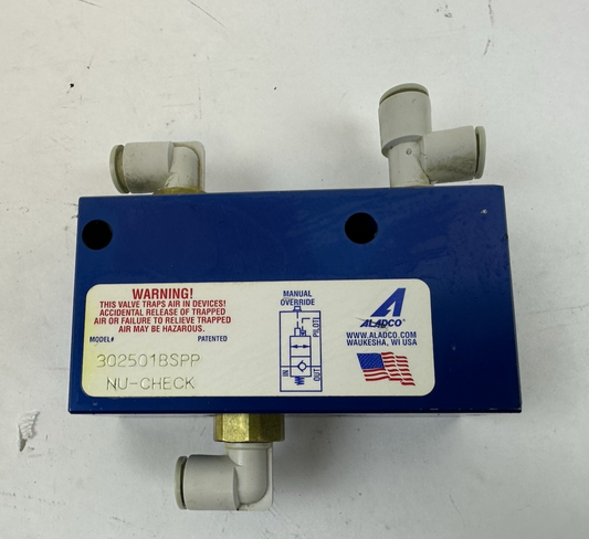 ALADCO 302501 BSPP NU-CHECK Valve 1/4" Port 150 PSI