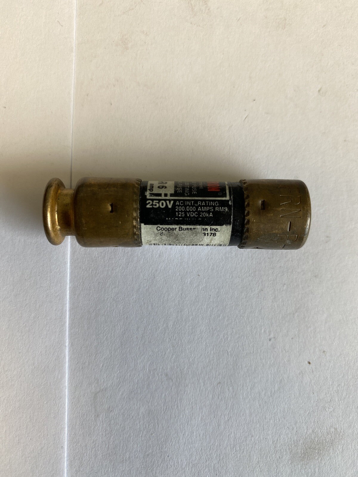 Bussmann Fusetron FRN-R-6 6A 250V Fuse "Lot of 7"