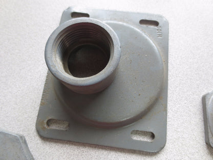 VARIOUS FLANGES / HUBS - 5 FEMALE THREAD, 1 MALE - NEW SURPLUS - LOT of 6