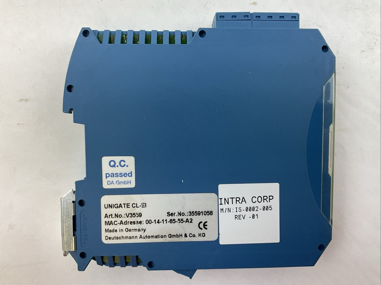 DEUTSCHMANN AUTOMATION RS232/422/485 UNIGATE CL-ETHERNET/IP IS-0002-005 REV -01