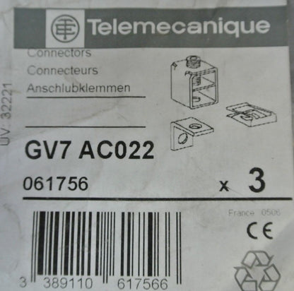 TELEMECANIQUE GV7AC022 CONNECTORS - MANUAL STARTER BOX LUGS IEC - NEW SURPLUS