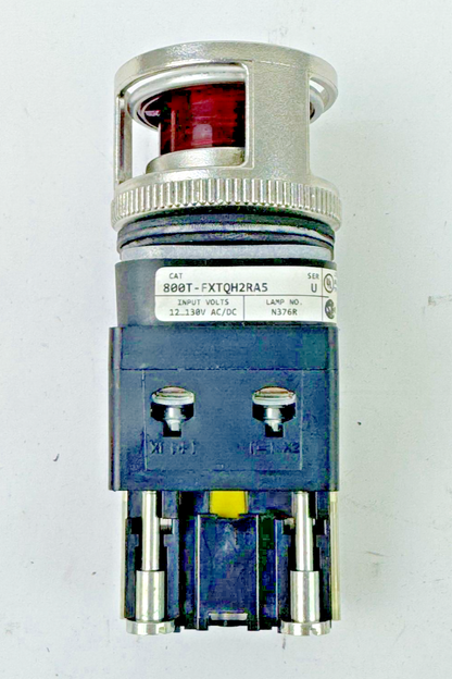 ALLEN-BRADLEY - 800T-FXTQH2RA5 SER. U - RED MUSHROOM PUSH/PULL BUTTON W/ BLOCK