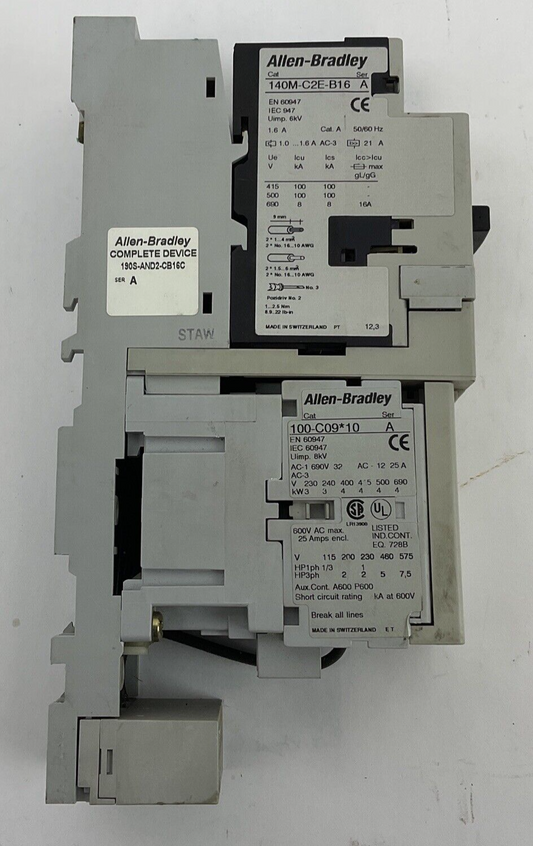 ALLEN BRADLEY 190S-AND2-CB16C COMBONATION STARTER SER.A
