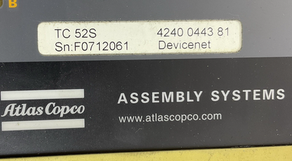 ATLAS COPCO TC52S ASSEMBLY SYSTEMS CONTROLLER 480V 3PH 5A 50-60HZ