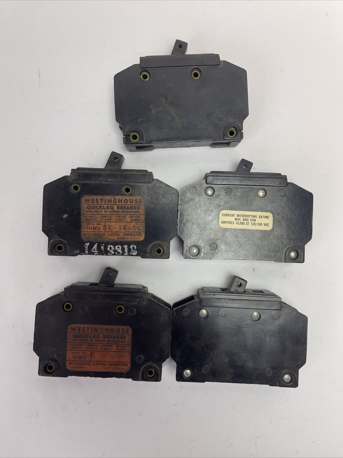 CUTLER HAMMER / WESTINGHOUSE QCL1015 CIRCUIT BREAKER 15A 1P 120/240VAC(LOT OF 5)