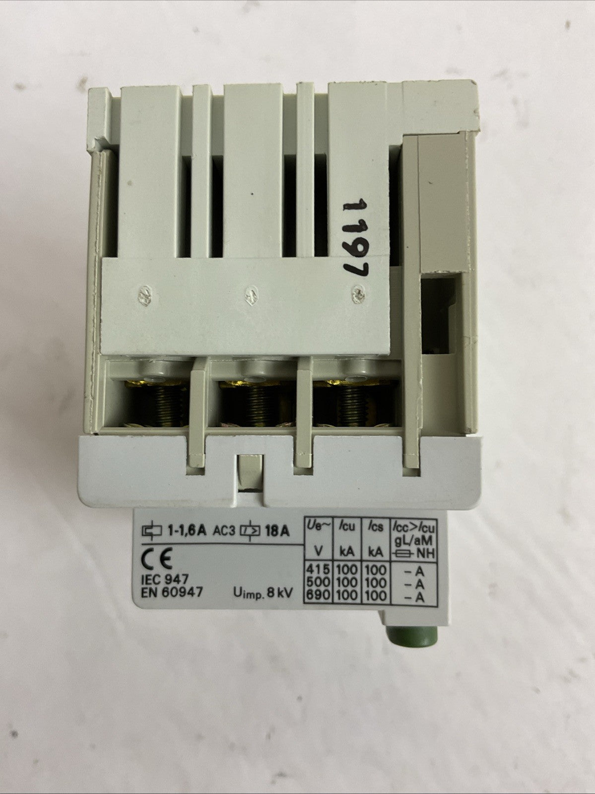 ALLEN BRADLEY 140-MN-0160 SER C 2.5A 600V 3PH 1.5HP MANUAL STARTER