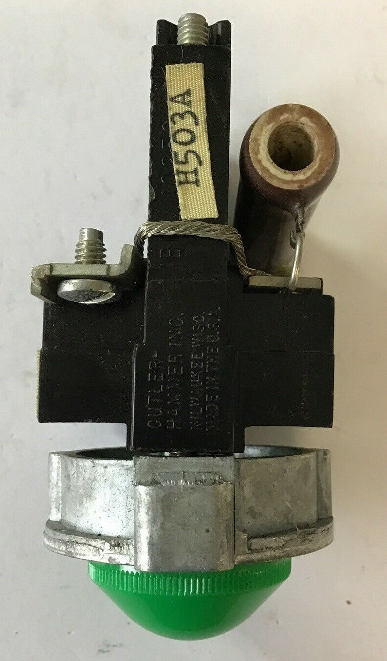 CUTLER HAMMER 10250H503A INDICATING LIGHT  HEAVY DUTY GREEN 220V AC/DC