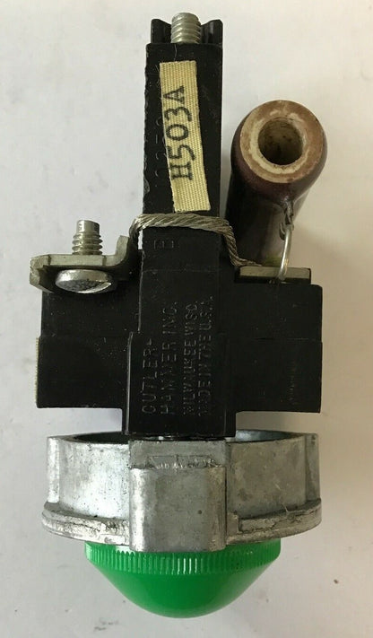 CUTLER HAMMER 10250H503A INDICATING LIGHT  HEAVY DUTY GREEN 220V AC/DC
