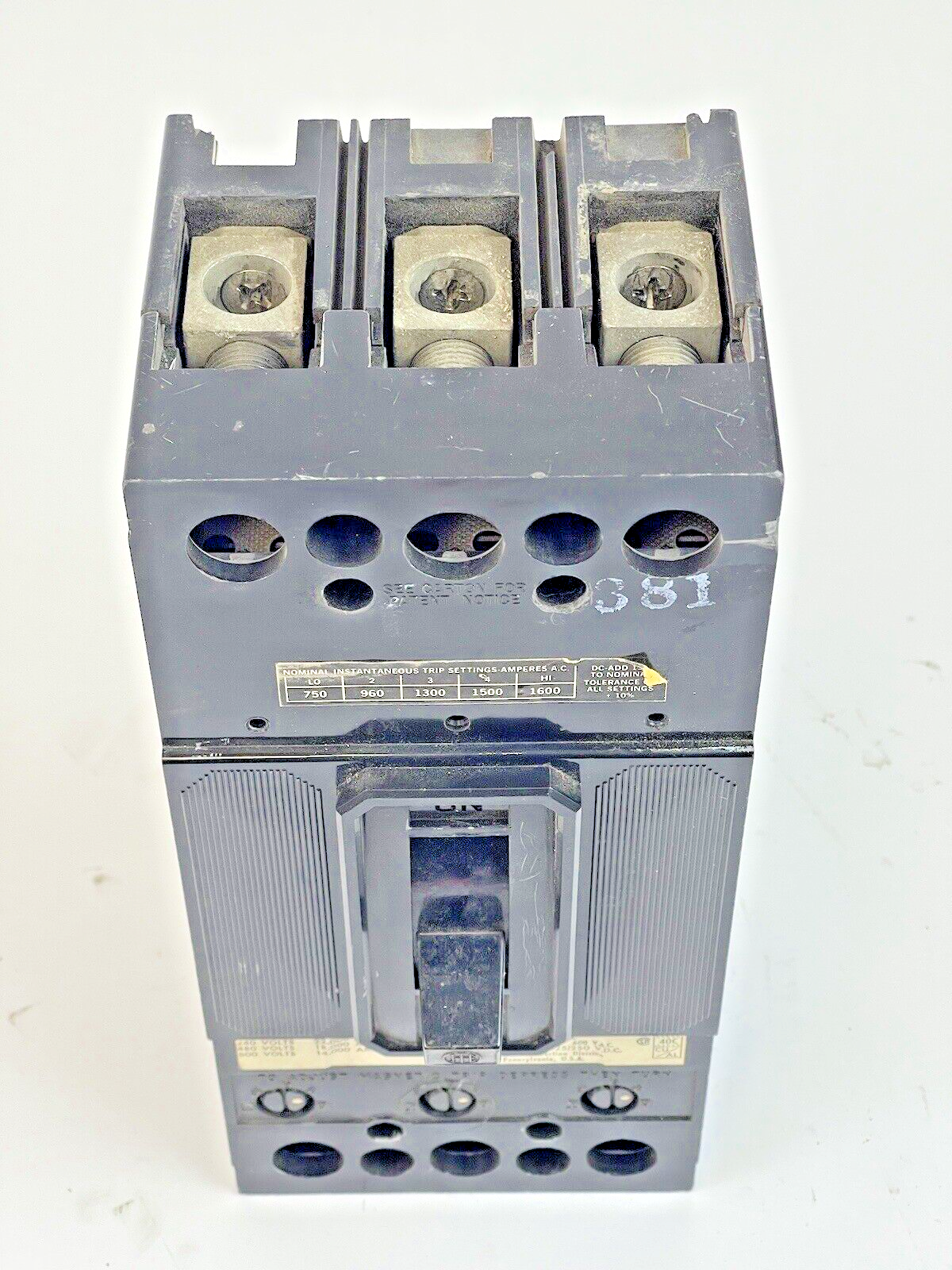 ITE/ GOULD/ SIEMENS - JL3-B150 - CIRCUIT BREAKER - 150 A, 600 VAC, 3 POLE