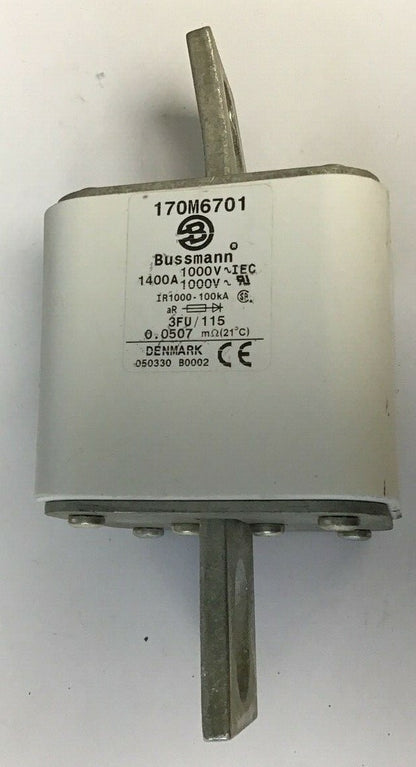 BUSSMAN 170M6701 FUSE 1400A 100VAC
