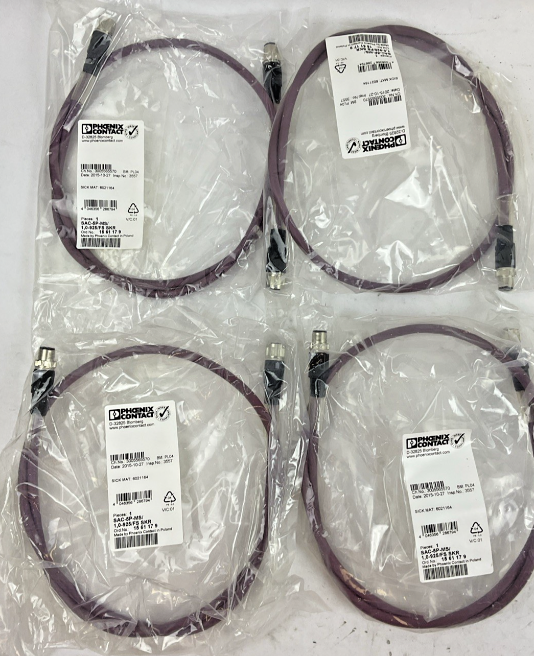 PHOENIX CONTACT SAC-5P-MS/1,0-925/FS BUS SYSTEM CABLE***LOTOF4***