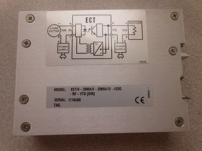 MOORE IND'S ECT/4-20MA/4-20MA/12-42DC-RF-VTD (DIN) SIGNAL ISOLATER CONVERTER