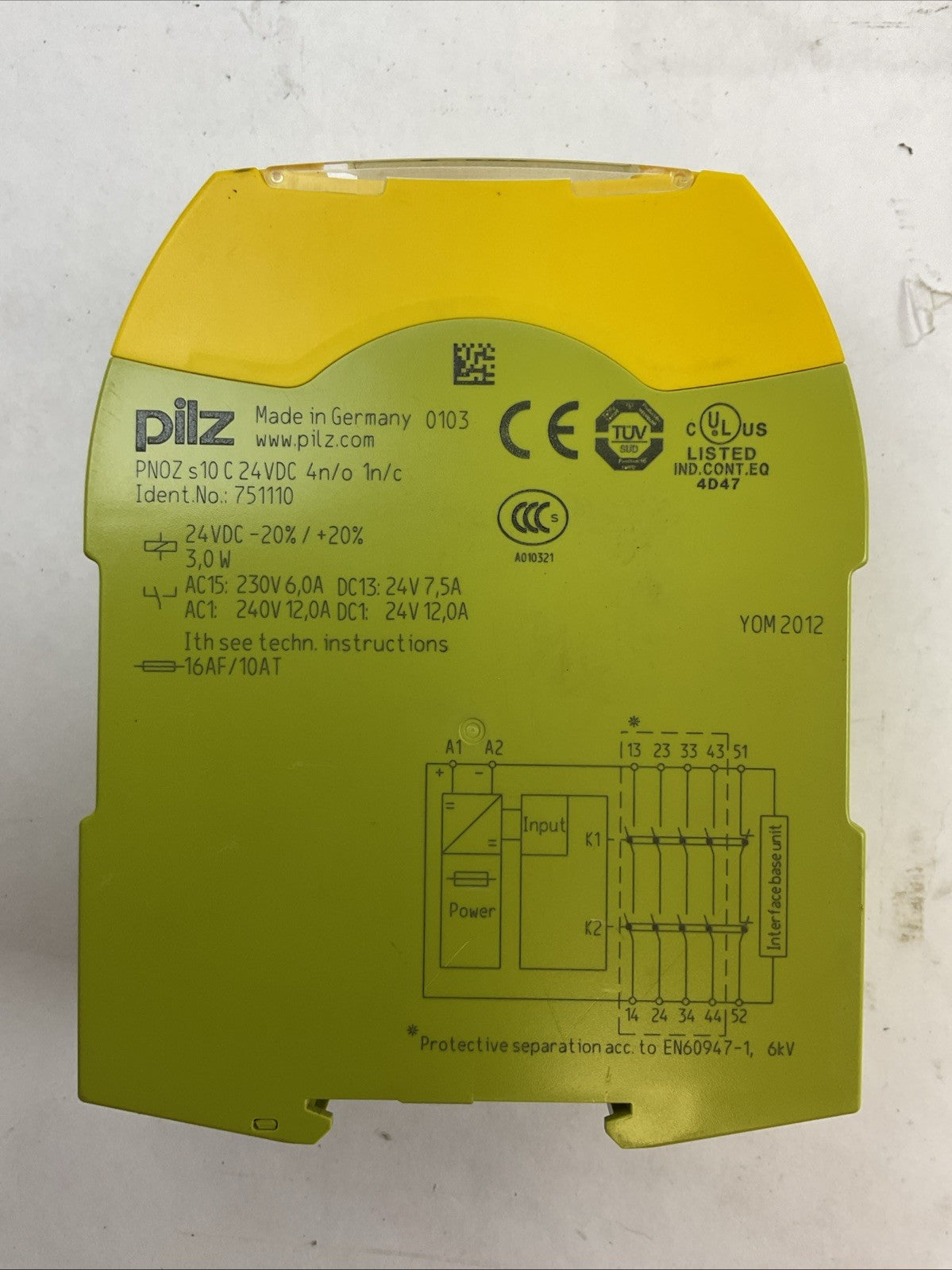 PILZ PNOZ S10 C 24VDC 4N/O 1N/C