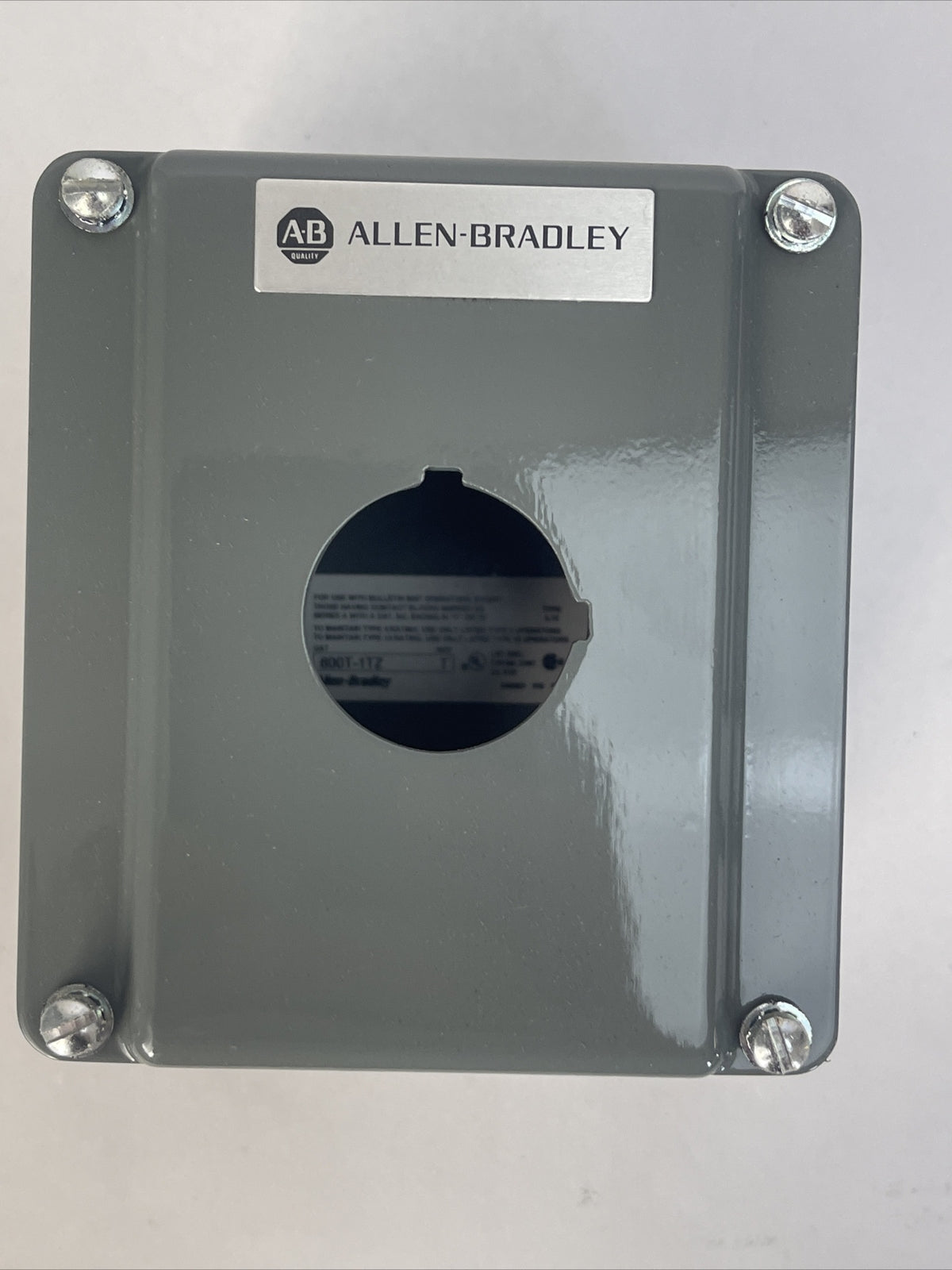 ALLEN BRADLEY 800T-1TZ DIE CAST ENCLOSURE TYPE 4, 13 SER T