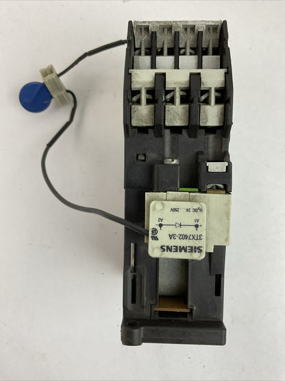 SIEMENS 3TF4322-0B CONTACTOR 30A 600VAC 3PH 20HP COIL 24VDC 3TX7402-3A