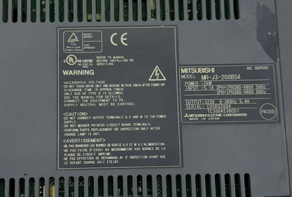 MITSUBISHI MELSERVO-J3 MR-J3-200BS4 AC SERVO DRIVE 3 PHASE 2kW 380-480V 50-60Hz