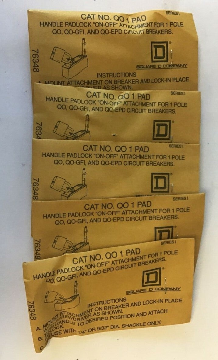 SQUARE D QO 1 HANDLE PADLOCK "ON-OFF" ****LOTOF5***