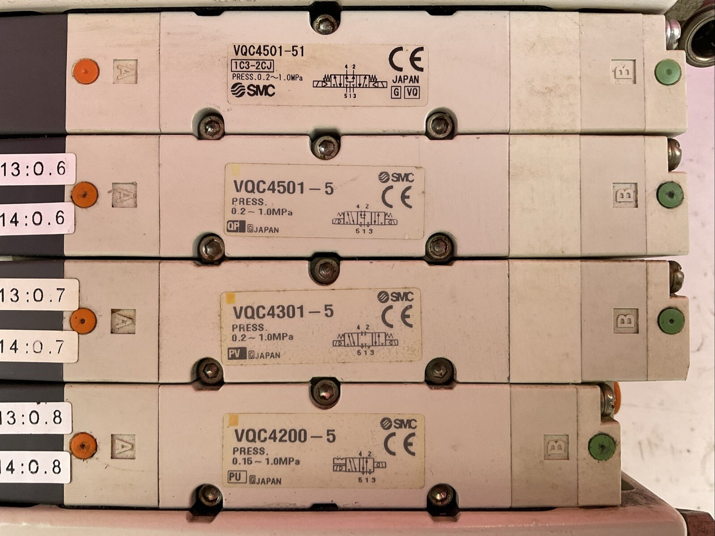 SMC HHB-107883 VALVE MANIFOLD VQC4501-51 VQC4501-5 VQC4301-5 VQC4200-5 VALVE