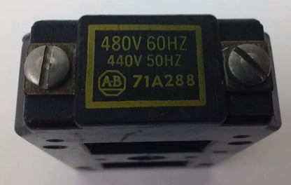 ALLEN BRADLEY 71A288, SERIES K, COIL, 480V @ 60HZ, 440V @ 50HZ, SIZE 1
