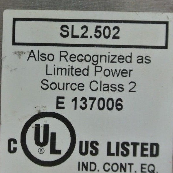 ifm SL2.502 POWER SUPPLY / 24VDC / 2.5A / 115-230VAC, 50-60Hz / IFM DN 2011