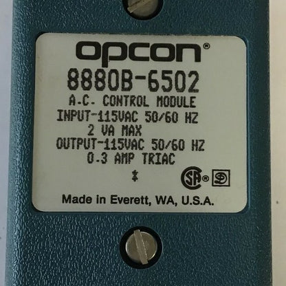 OPCON 8880B-6502 A.C. CONTROL MODULE 115VAC 50/60HZ