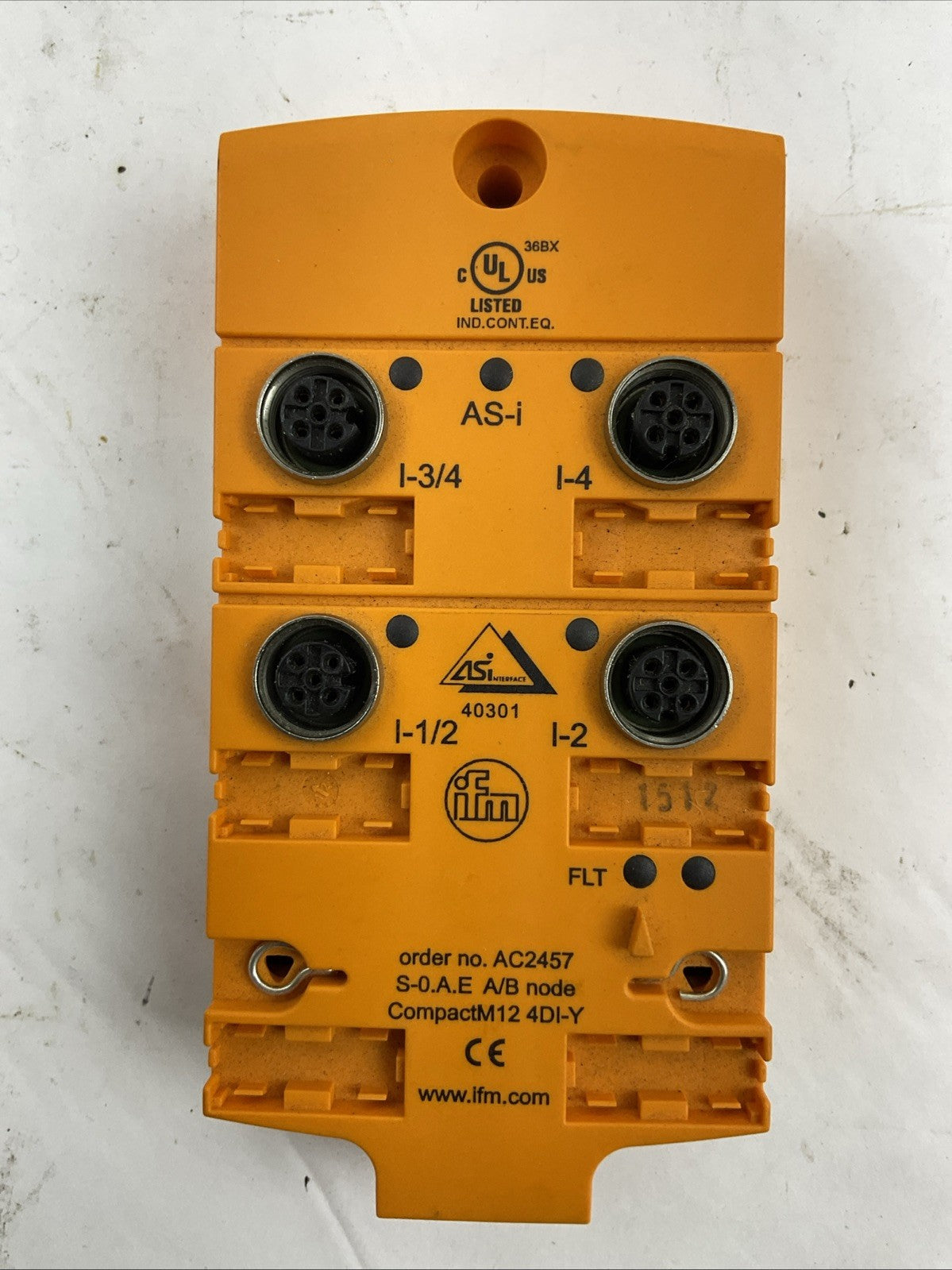IFM AC2457 AS-INTERFACE SENSOR SUPPLY 20..30VDC OPERATING VOLTAGE 26,5..31,6VDC