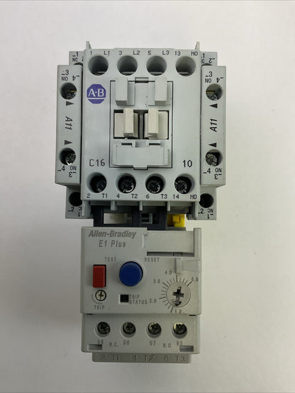 ALLEN BRADLEY STARTER 100-C16*10 SER B CONTACTOR COIL 120V+193-EECB SER B RELAY