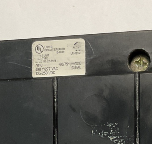 CUTLER HAMMER GHB3020 CIRCUIT BREAKER 20A 480VAC 250VDC 3P