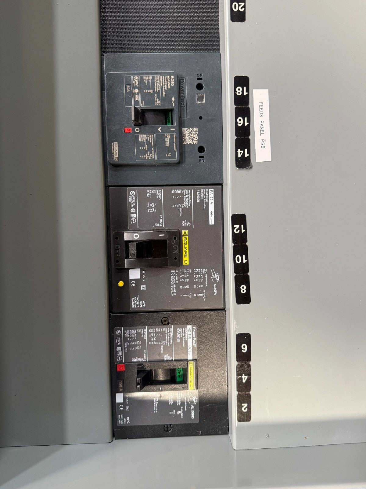 SQUARE D HMC73TSD SER E1 12229991490010001 BGA36050 FA36020 HDA36150 FA34020