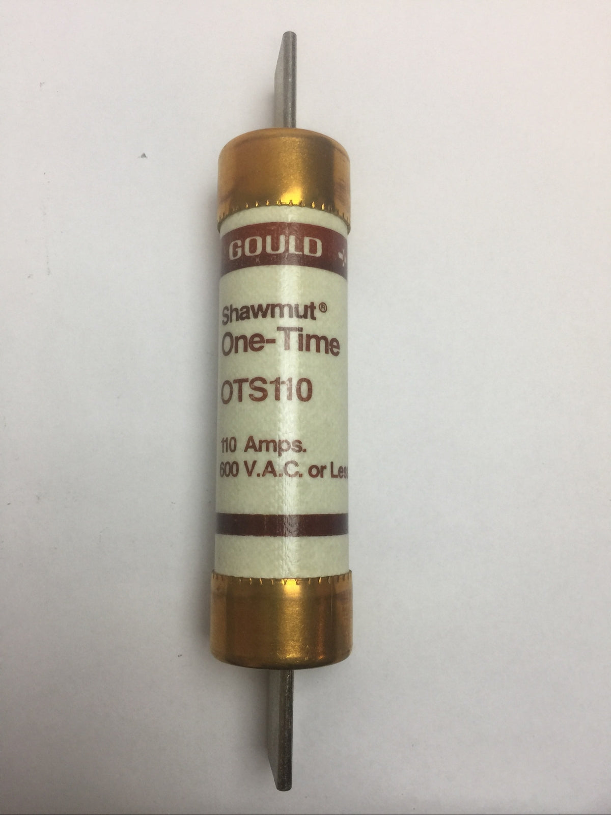 GOULD SHAWMUT OTS110 ONE-TIME FUSE 110AMP 600VAC CLASS K5