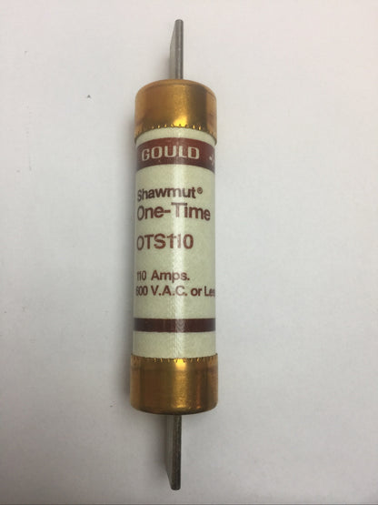 GOULD SHAWMUT OTS110 ONE-TIME FUSE 110AMP 600VAC CLASS K5