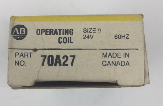 ALLEN BRADLEY 70A27 COIL SIZE 0 24V 60HZ