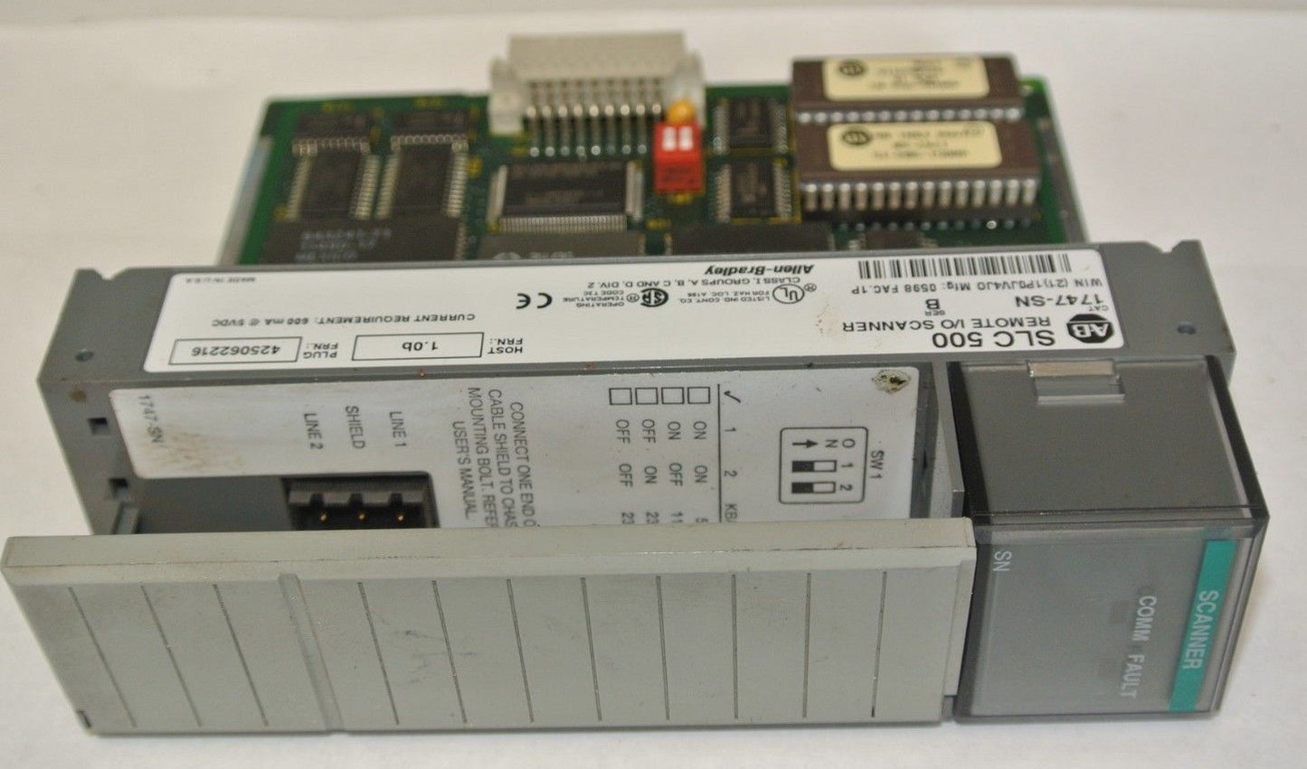 ALLEN-BRADLEY 1747-SN REMOTE I/O SCANNER MODULE - Ser. B - HOST FRN: 1.0b