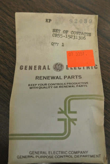 GENERAL ELECTRIC CR55-152313G6 CONTACTS SET / 1 POLE / NEW SURPLUS / 55-152313G6