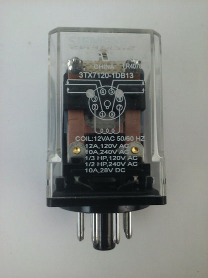 SIEMENS 3TX7120-1DB13 PLUG IN  12A @120V, 10A @240V, 1/3HP @120V, 1/2HP@240V