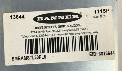 BANNER SMBAMSTL30PL5 BRACKET 13644 1115P ***LOTOF2***