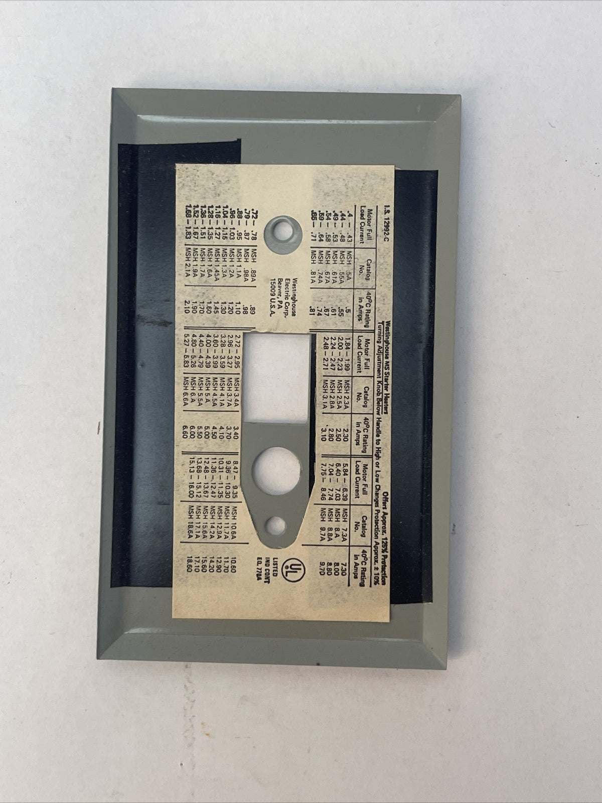 WESTINGHOUSE MST02FN1P MANUAL STARTER SWITCH 2 POLE 1HP 115-230V FLUSH PLATE RED