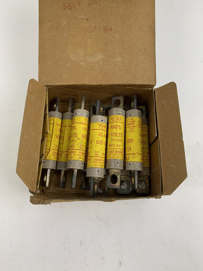 Economy Fuse RFC45 45A 600V Type-RF Fuse "Lot of 10"