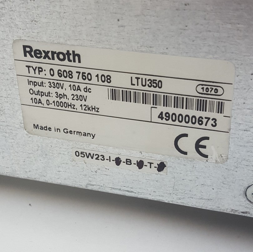 REXROTH 0 608 750 108 SERVO AMPLIFIER LTU350