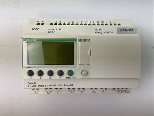 SCHNEIDER ELECTRIC ZELIO SR3 B261BD SMART RELAY 24VDC OUTPUT RELAY 24VDC 240VAC