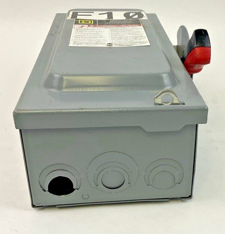 SQUARE D H361 FUSIBLE SER.F05 DISCONNECT SWITCH 30A 600VAC 600VDC