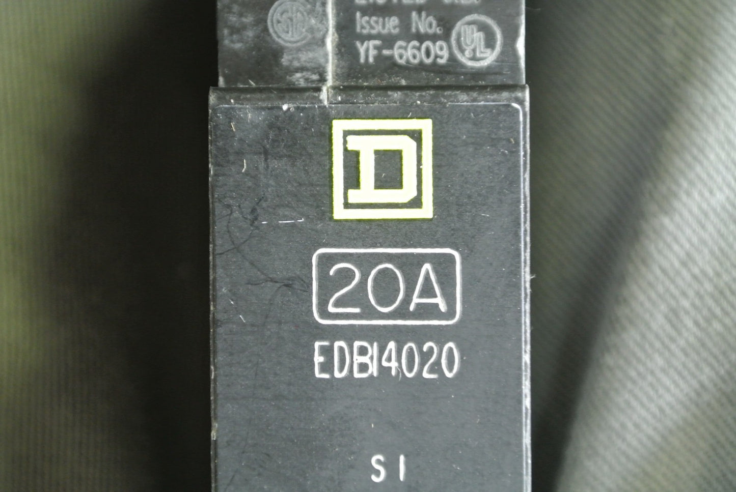 SQUARE D EDB14020 CIRCUIT BREAKER - 20A, 1-POLE, 277VAC