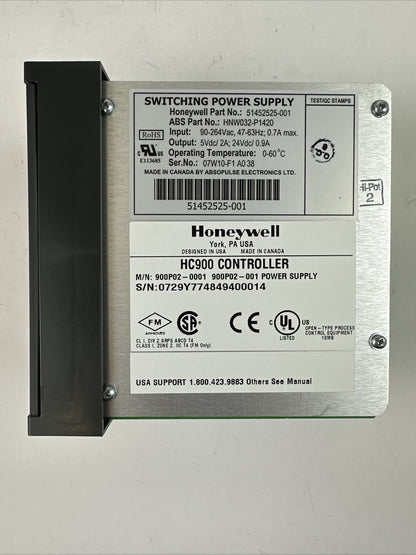 HONEYWELL 900P02-0001 SWITCHING POWER SUPPLY OUTPUT 5/24VDC  2/0.9A INPUT 90-264