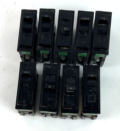 GENERAL ELECTRIC R115 CIRCUIT BREAKER 15A 1POLE 120/240VAC ***LOTOF9***