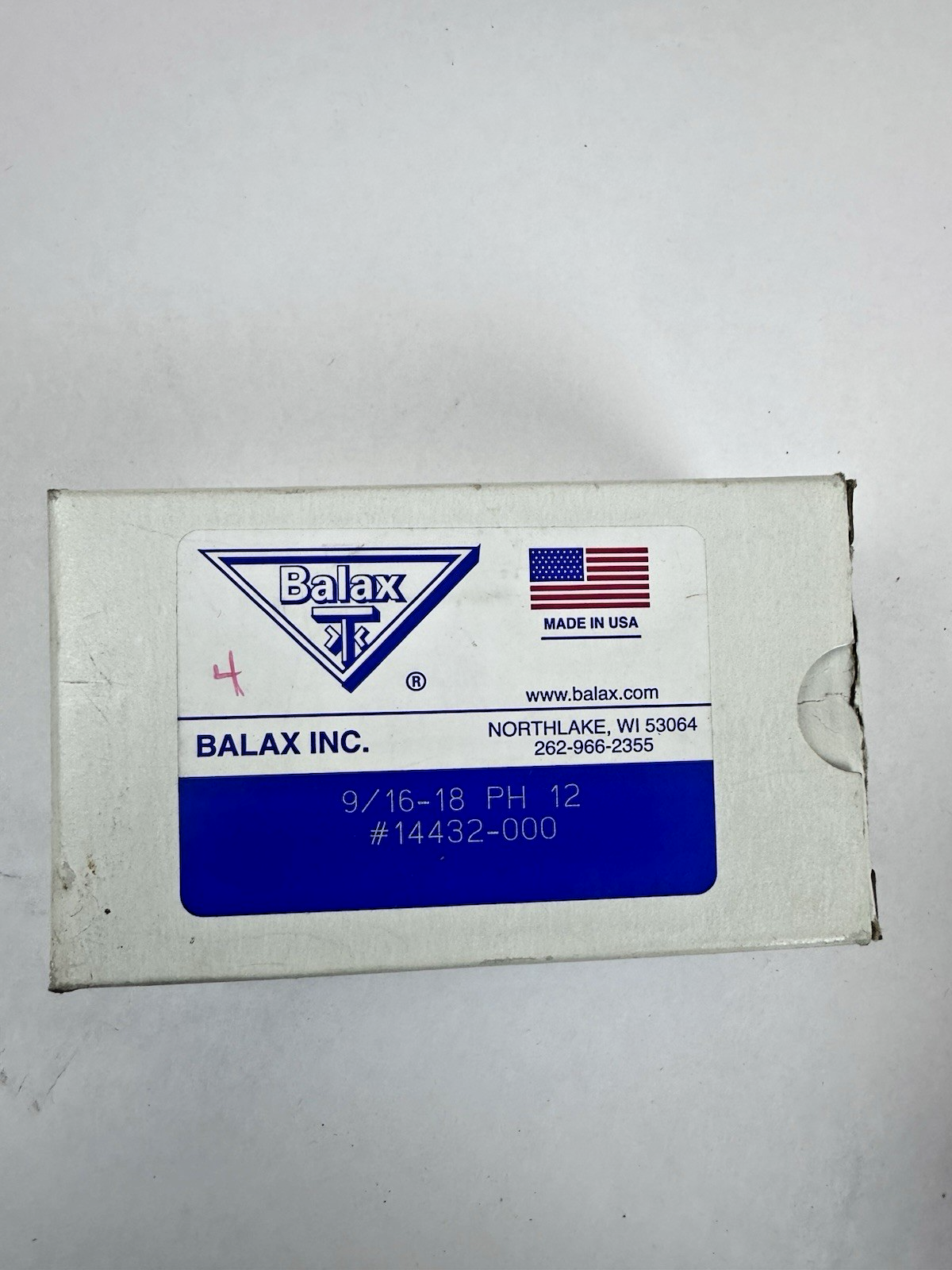 BALAX 14432-000 H12 9/16-18 Thread Forming Tap Lot of 6