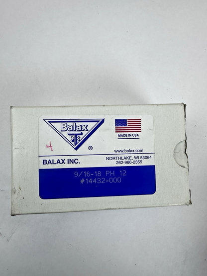 BALAX 14432-000 H12 9/16-18 Thread Forming Tap Lot of 6