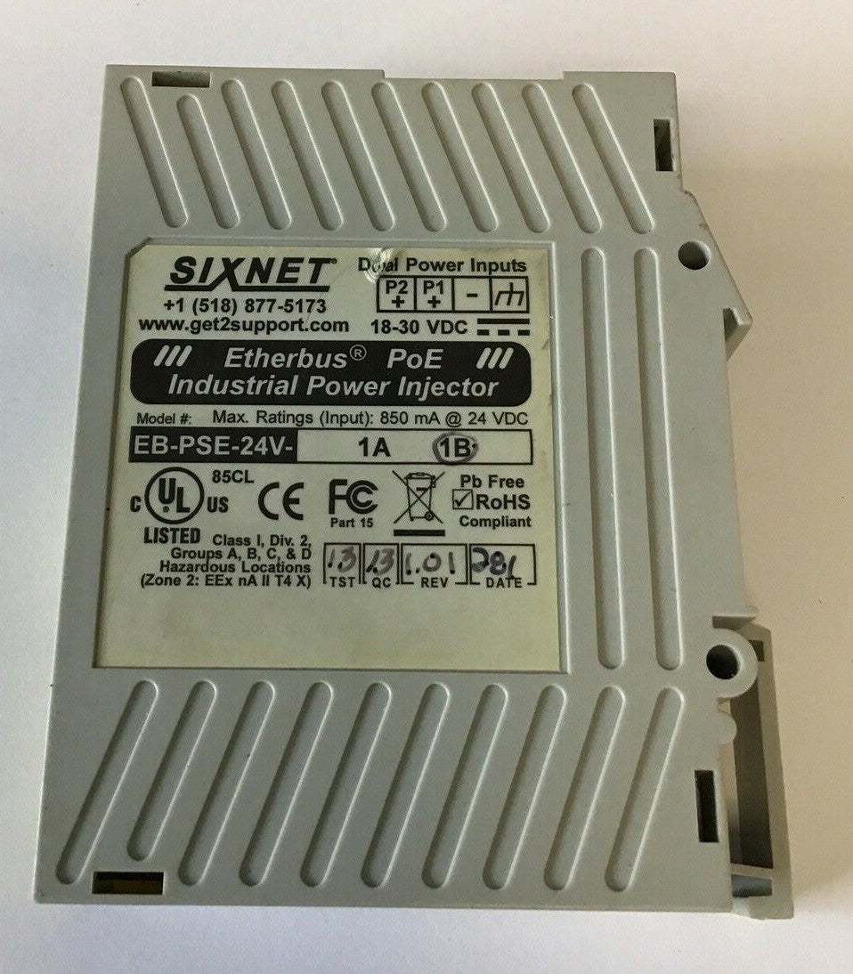 ETHERBUS SIXNET EB-PSE-24V INDUSTRIAL ETHERNET POWER INJECTOR